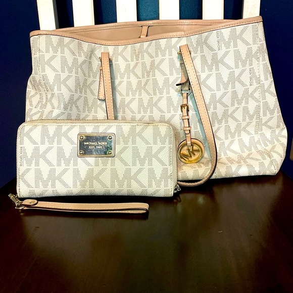 Michael Kors Handbags - Signature Michael Kors Purse and Wallet